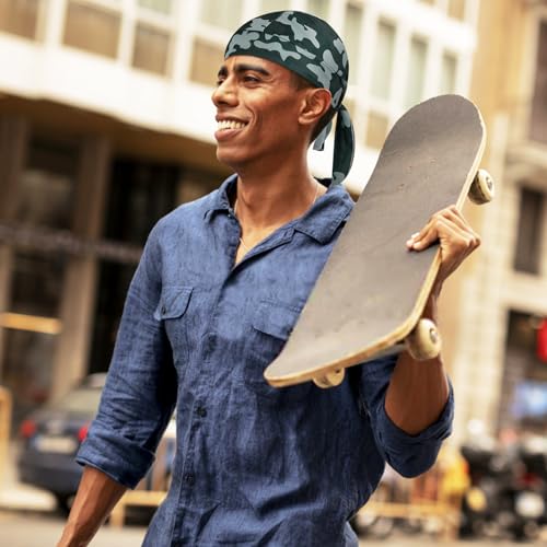DOCILA 6 Pcs Do Rags Skull Cap for Men Women Helmet Liner Head Wrap Motorcycle Bandana All Seasons Cycling Durags Beanie