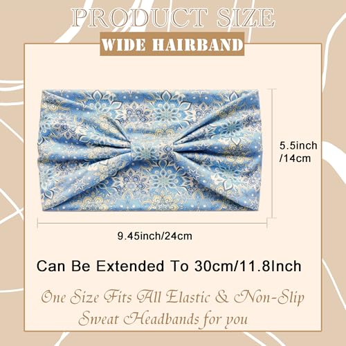 Boho Headbands Floral Wide Hair Bands Stretchy Head Wraps African Turban Headband Knotted Bandana Fashion Hair Scarf Soft Swearbands For Women Girls Yoga Running Spa Workout - color: Style 81