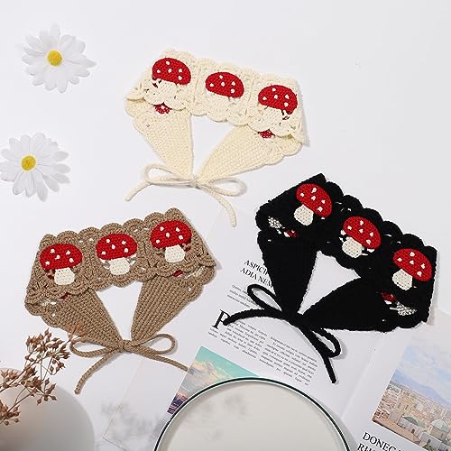 HAIMEIKANG Hippie Hair Bandanas Headbands for Women Boho Headband Knit Hair Bands Floral Head Wrap for Girls (mushroom) - color: mushroom