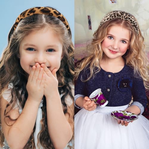 VELSCRUN Headbands for Women 7 Pcs Different Leopard Color Knotted Solid Pearl Head Bands Non Slip Hair Band Stuff for Teen Girls Womens Trendy Fashion Diademas Para Mujer Hair Accessories - color: Leopard Color