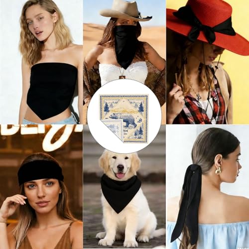 Head Scarf Hair Neck Scarves for Women Fashion Silk Satin Purse Bag Scarfs Handbags Bandana Neckerchief - color: Cream White Bear