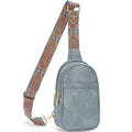 APHISON Small Sling Bag Fanny Packs Cell Phone Purse Vegan Leather Crossbody Bags for Women Chest Bag with Adjustable Strap Blue - color: 11-blue