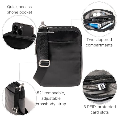 Baggallini Women's Modern Take Two Rfid Crossbody - color: Black Gloss Ripstop