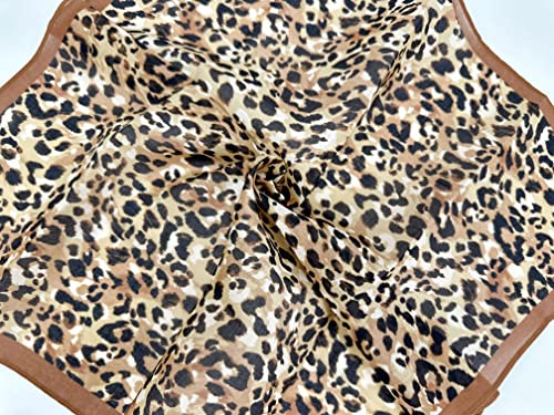 Single Pack Bandanas 60s Premium Cotton Soft Thin Handfeel Large Handkerchief for Men and Women - color: 1 Pack-leopard