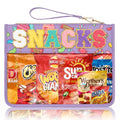 Siwara Snack Bags Clear Pouch Travel Makeup Bag Chenille Letter Bags for Zipper Pouch Clear Cosmetic Bag Clearly Tote Bag Makeup Travel Bags for Women - color: Candy-Purple