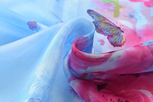 Womens Sexy Bohemian Floral Beach Cover Up Sarong Wrap Swimsuit Beachwear - color: Blue