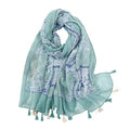 Yeieeo Boho Scarf for Women Lightweight Floral Printed Scarf Fall Winter Fashion Fringed Shawl - color: Floral 33