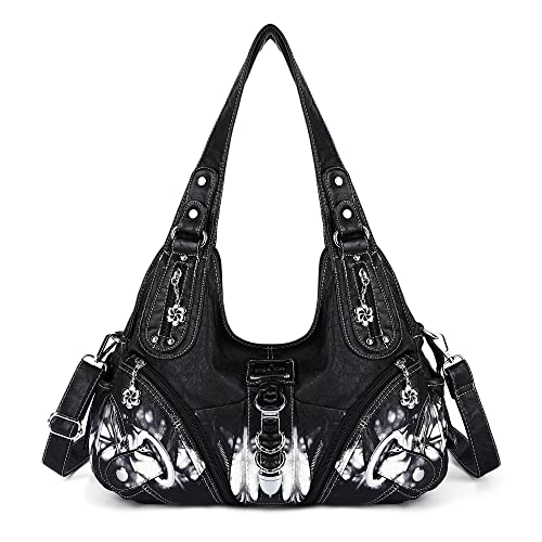Angelkiss Hobo Purses and handbags for Women Satchel Handbag Women Purses Large Daily Shoulder Bags | Purses - color: Z-black