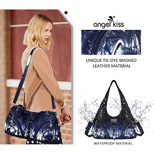 Angelkiss Hobo Purses and handbags for Women Satchel Handbag Women Purses Large Daily Shoulder Bags | Purses - color: Deep Blue