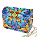 C'eitura DIY Mandala Diamond Art Painting Wooden Purse Kit with Chain, 5D Diamond Art Change Pouch, Handmade Craft for Women, Unique Gift Idea - color: SKB201