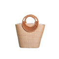 Women's Straw Shoulder Bag Women Large Woven Bag Round Handle Ring Tote Purse Retro Handbags Summer Travel Beach Handbag Hand Woven Straw Large Hobo Bag Big Capacity Handmade Bag for Girls Women D - color: Women's Straw Bag D