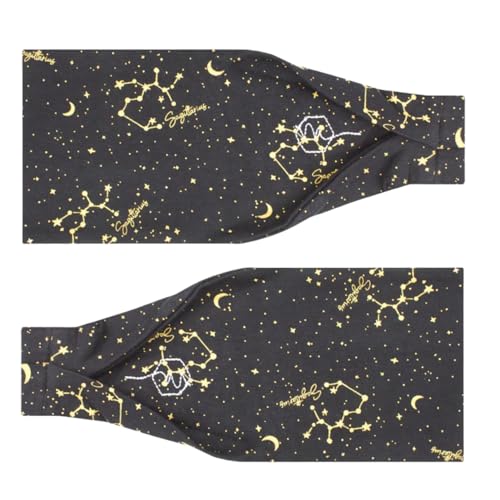 Maven Thread Wide Workout Headbands for Women – Non-Slip Sweatbands for Gym, Running & Yoga - color: Sagittarius