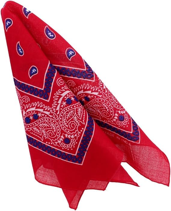 Motique Accessories Two Tone Paisley Bandana - Set of 3 - color: Red