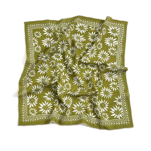 STARWHISPER Multicolored 22''x22'' Cotton Bandana for Women and Men Multi-purpose Headband Hair Scarf Protective Coverage - color: S4-mustard