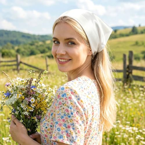 6 Pcs Triangle Head Scarf, Bandanas for Women, Headband Scarf, Headwraps Headband Boho Bandana Headbands Tie Back Headscarf for Girls Non Slip Headscarves In Assorted Colors