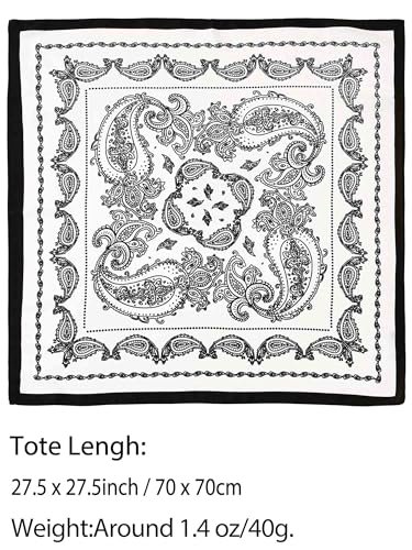 Silky Scarf for Women Lightweight Satin Bandanas Neck Hair Wrap For Sleeping Head Scarves 27.5" - color: A16 Black Spiral/27.5"