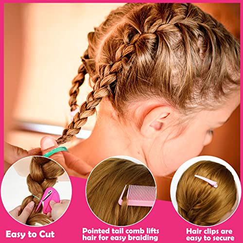 28 Colored Rubber Bands for Hair, 1500 Pcs Small Girls Elastic Ties With 6 Styling Tools - Colorful Accessories for Baby Toddlers Kids - color: Multicolor