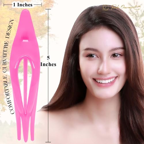 RC ROCHE 6 Pcs Flat French Claw Hair Clips For Women Thick Curly Hair Barrettes Duckbill Concord Side Slide Extra Hold Curved Eyelet Strong Hold Grip, Medium Jelly Candy Multicolor - color: Jelly