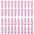 40pcs 2 inch colorful Hair Clips Hair Barrettes Metal Snap Hair Clips Accessories For Women(hotpink) - color: hotpink