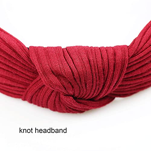 DRESHOW 8 Pack Knotted Headbands for Women Wide Turban Headband Yoga Exercise Ribbing Hair Hoop Hair Bands Accessories - color: 8 Pack Plastic Hair Hoop B