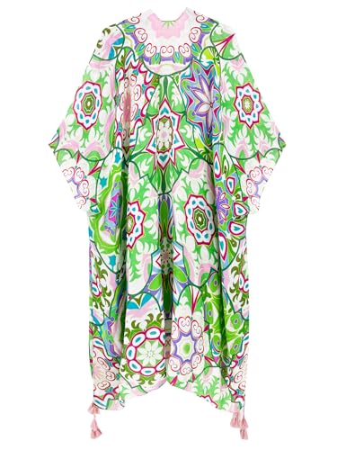 Breezy Lane Kimonos for Women Swimsuit Coverups Beach Cover Up Swimwear Cardigan Summer - color: Boho Green