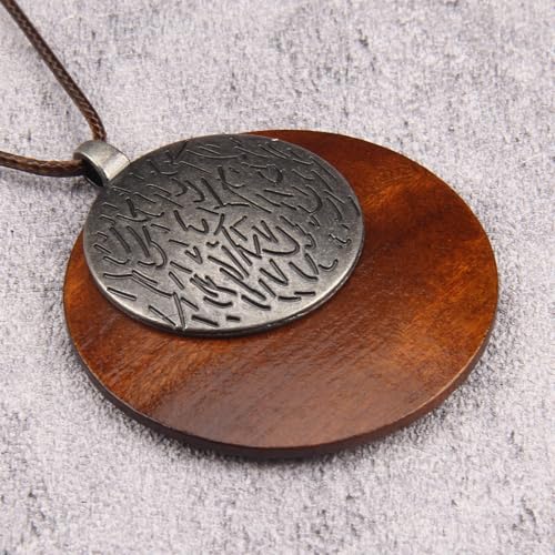 GelConnie Leather Necklaces Turquoise Long Boho Necklaces for Women Brown Chunky Circle Pendant Chocker Necklace Gold Sweater Necklace - style: Boho Brown Necklace