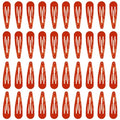 40pcs 2 inch colorful Hair Clips Hair Barrettes Metal Snap Hair Clips Accessories For Women(red) - color: Red