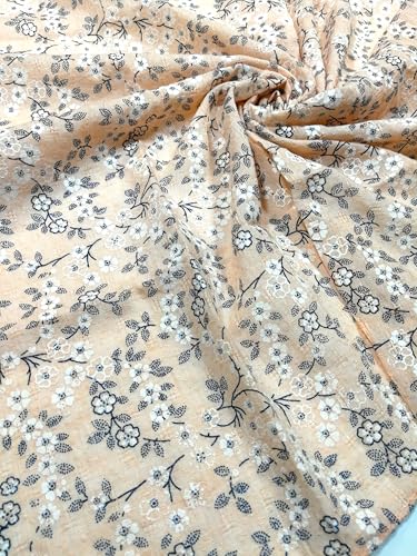 Shanlin Unisex Cotton Square Bandanas Scarves 24x24 - color: Floral2-apricot