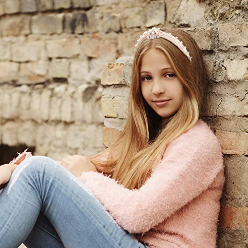 WILLBOND 3 Pieces Pearls Headband Knotted Headband for Women Velvet Pearls Headwear for Woman Hair Accessories (Beige, Pale Mauve, Black) () - color: Beige,Gray,White
