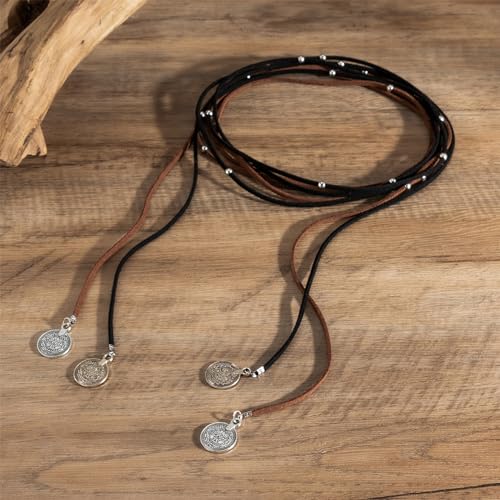 HUASAI Choker Necklace for Women Boho Necklaces Country Concert Outfits for Women Layered Western Choker Necklace Boho Cowgirl Jewelry Accessories Dress - color: R:Boho Necklace