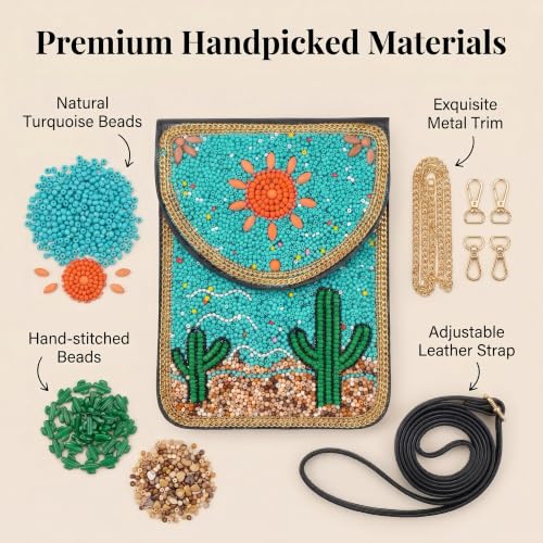 Small Crossbody Bags for Women Designer Cell Phone Bag Boho Shoulder Wallet Purse - color: Cactus
