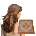 Bandana Single Pack Soft Thin 27 inch Cotton Paisley Extra Large Headwear - color: Mocha
