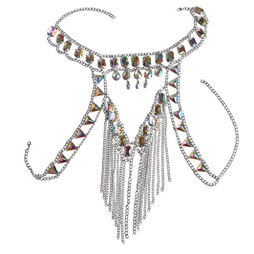 Women's Sexy Suit Body Chain - color: Silvery Color-A-Bra chain -3