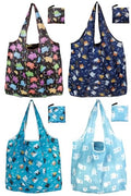 Reusable Grocery Bags, Nylon Tote Bag Gift For Women, Reusable Shopping Bags With Handles, Large Everything Bag Bulk, Foldable And Washable, Cat Pattern - color: Ice Bear 4 Pack