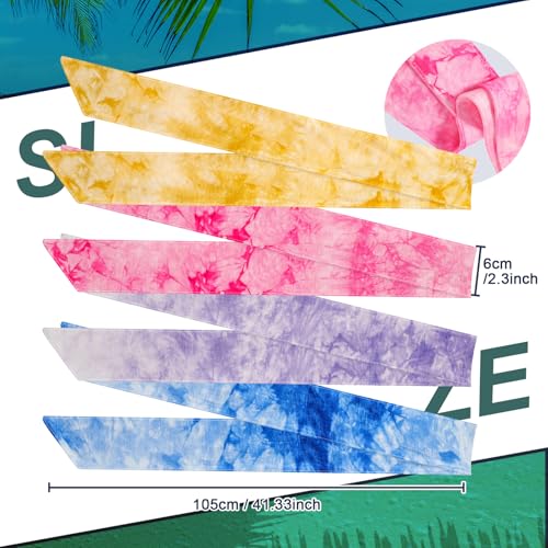 Jutom 4 Pieces Tie Headbands for Men Women Sports Bandana Hair Band Camo Headbands Elastic Sweat Wicking Karate Adjustable Non Slip Hairband for Yoga Workout Running - color: Fashion Color