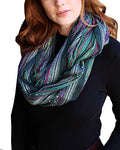 Anika Dali (15 Colors) Shimmer Sparkle Infinity Scarf, Women's Festival Bliss Lightweight Fashion Shawl - color: Festive Emerald Green
