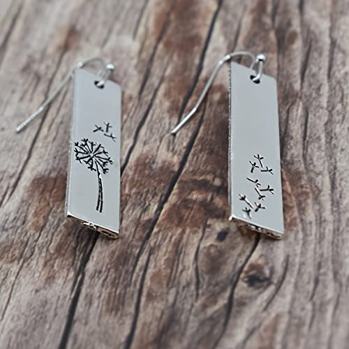 Boho Teardrop Earrings, Handmade Copper Bohemian Earrings, Dangle Antique Ethnic Jewelry for Women - color: Dandelion-01