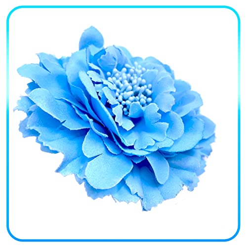 Hair Flower Clips Brooch Boutique Hair Accessories Bohemia Hairpins for Women Girls (Lake Blue) - color: Lake Blue