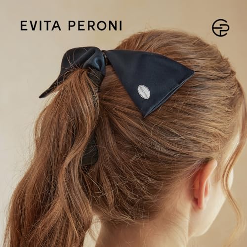 EVITA PERONI Banana Clip with Twistable Wings, Acetate Fabric Ponytail Holder No Damage Hair Clips for Thick Curly Hair Large Claw Clips Elegant Hair Accessories for Women, Navy Blue - color: Navy Blue
