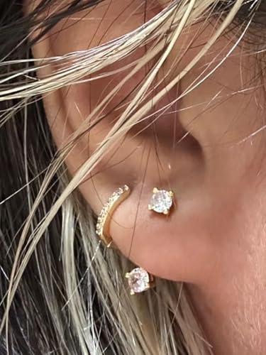 QWALIT Gold Ear Piercing Kit Ear Piercing Gun Kit Ear Piercing Earrings Disposable Self Piercing Earring Ear Gun Piercing Kit at Home Gold Stud Earring - color: D1-adjustable jewelry -gold