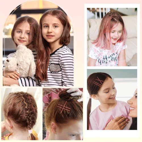 Reddish Brown Bobby Pins 330 Ct, YINGFENG 2.2Inch High Gloss Bobby Hair Pins for Styling, Comfortable, Lock In Style, Pain Free Hair Accessories for Women & Men, All Hair Types - color: Reddish Brown(2.2Inch)