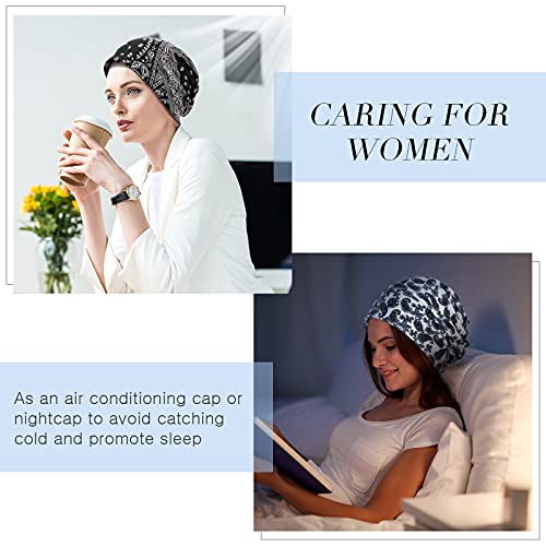 SATINIOR 5 Pieces Women's Slouchy Beanie Chemo Hat Stretch Cancer Head Wraps Sleep Head Scarf for Cancer Patient - color: Multicolor, style: Flowers Style