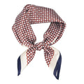 MEISEE 100% Pure Mulberry Silk Scarf 21" Square Scarf Neckerchief Headscarf Breathable Lightweight for Women Gift Packed - color: M3 Red White Geometric