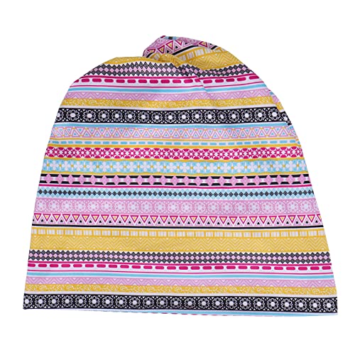 KAKU NANU Women Turban Chemo Beanies Pre Tied Caps Baggy Slouchy Headwear Sleep Scarf - color: Tribal Ethnic