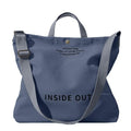 Canvas Tote Bag For Women inside out bag Crossbody Handbag with Adjustable Strap and Coin Purse for Work,Travel,Grocery - color: Dark Grey