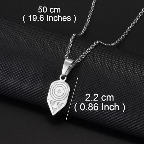 Pintadera Canaria Spain Traditional Ethnic Symbols Pendant Necklaces For Woman Jewelry - color: Silver Color 1