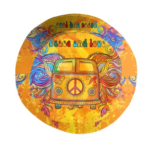 NASIAN Psychedelic Trippy Rave Bucket Hats for Women Men Outdoor Travel Beach Sun Hat Festival Outfits - color: Hippie Peace Car
