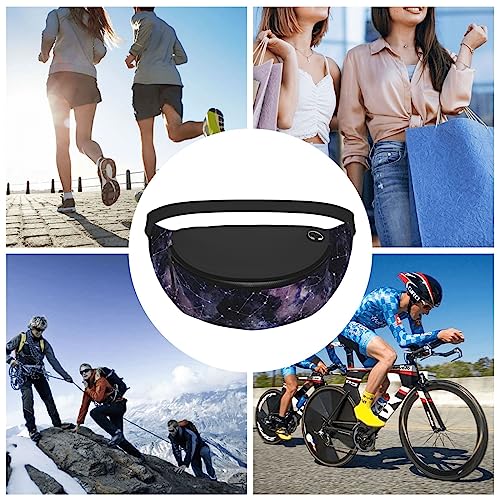 Space Star Pagan Space Black Galaxy Constellation Fashion Casual Fanny Pack Waist Bag Men Women Adjustable Belt Waist Bag For Travel Hiking Cycling Running Festival Carnival - color: Black7