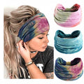 Headbands Fashion Hair Bands Soft Head Bands Elastic Headband Non Slip Wrap Headbands Breathable SweatBand Tie Dye Hairband Accessories for Women Daily 3 Pack - color: Style 18