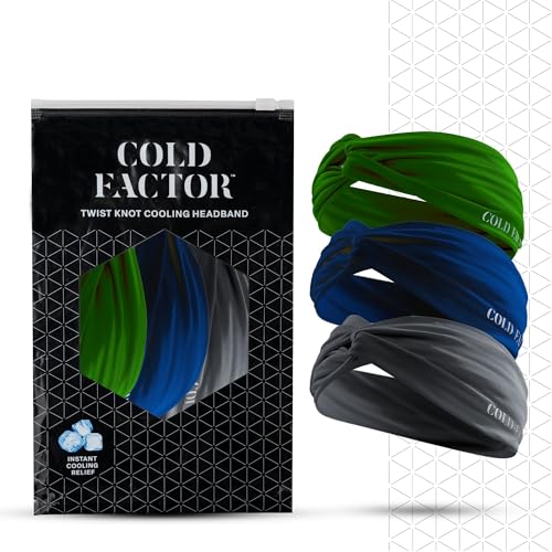 COLD FACTOR Cooling Headband for Women and Men – UPF 50+ Advanced Evaporative Comfort, Instant Cooling Sweatband for Outdoor Sports, Fitness, Yoga, Hiking, Running, and Workout - color: Twisted Autumn